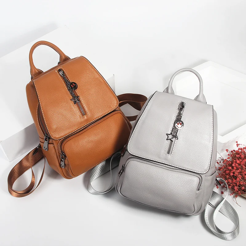 ZROM Brand Women Backpack High Quality Genuine Leather Backpacks for Teenage High Quality Retro Fashion Shoulder Bag Backpacks ZROM Brand Women Backpack High Quality Genuine Leather Backpacks for Teenage High Quality Retro Fashion Shoulder Bag Backpacks