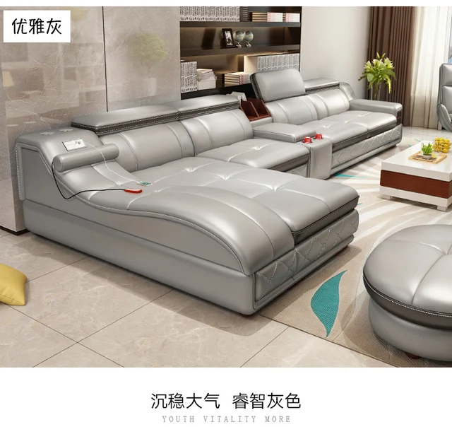 Us 1139 05 5 Off Aliexpress Living Room Sofa Set Furniture Real Genuine Cow Leather Recliner Mage Bluetooth Puff Asiento Muebles