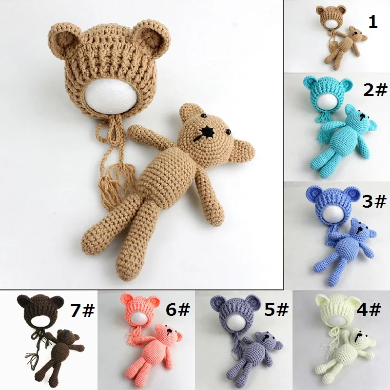 Crocheted Baby Hats cap Patterns for Little Heads Newborn hat with Dolls | Детская одежда и обувь