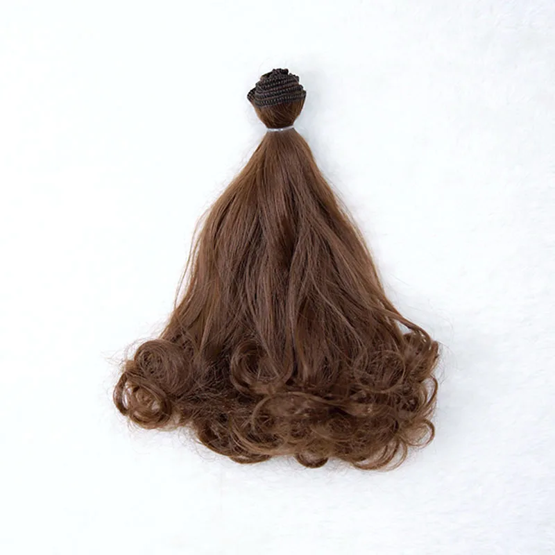 1 шт. 17 см имитация мохера молоко мягкая груша вьющиеся волосы для BJD/SD Blyth куклы парики Fapai волосы парики куклы аксессуары - Цвет: 6