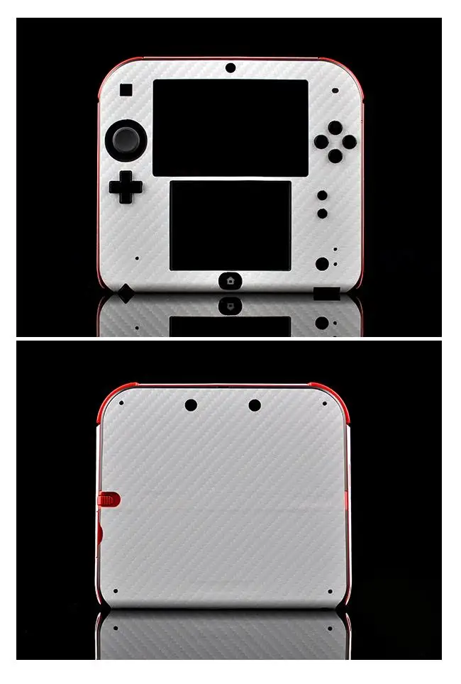 Белая виниловая защитная пленка из углеродного волокна для Nintendo 2DS|protector