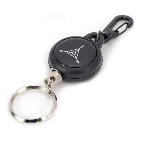 

New EDC Outdoor Key Chain Camping Steel Rope Burglar Keychain Stalker Soft Shell Tactical Retractable Key Return Keyring Clip