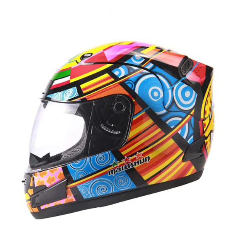 

Motorcycle helmet Malushun Valentino Rossi helmet Kart racing full face helmet Men motociclistas capacete DOT approved fast