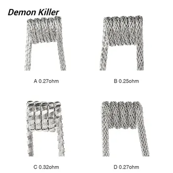 

4pcs Demon Killer Raging Fire Ni80 Coil 0.25ohm / 0.27ohm / 0.32ohm Made of Ni80 Material for Rebuildable Tank Vape Spare Part