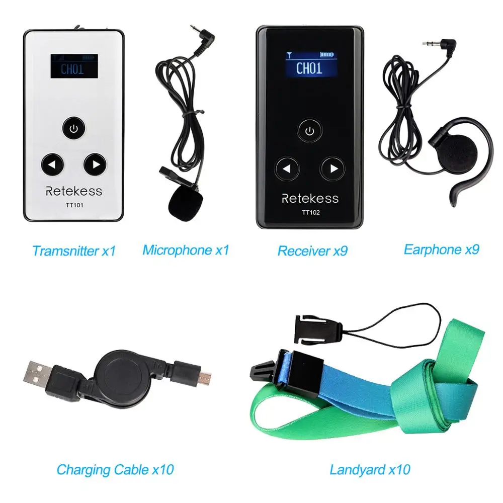 RETEKESS TT102 Wireless Tour Guide System