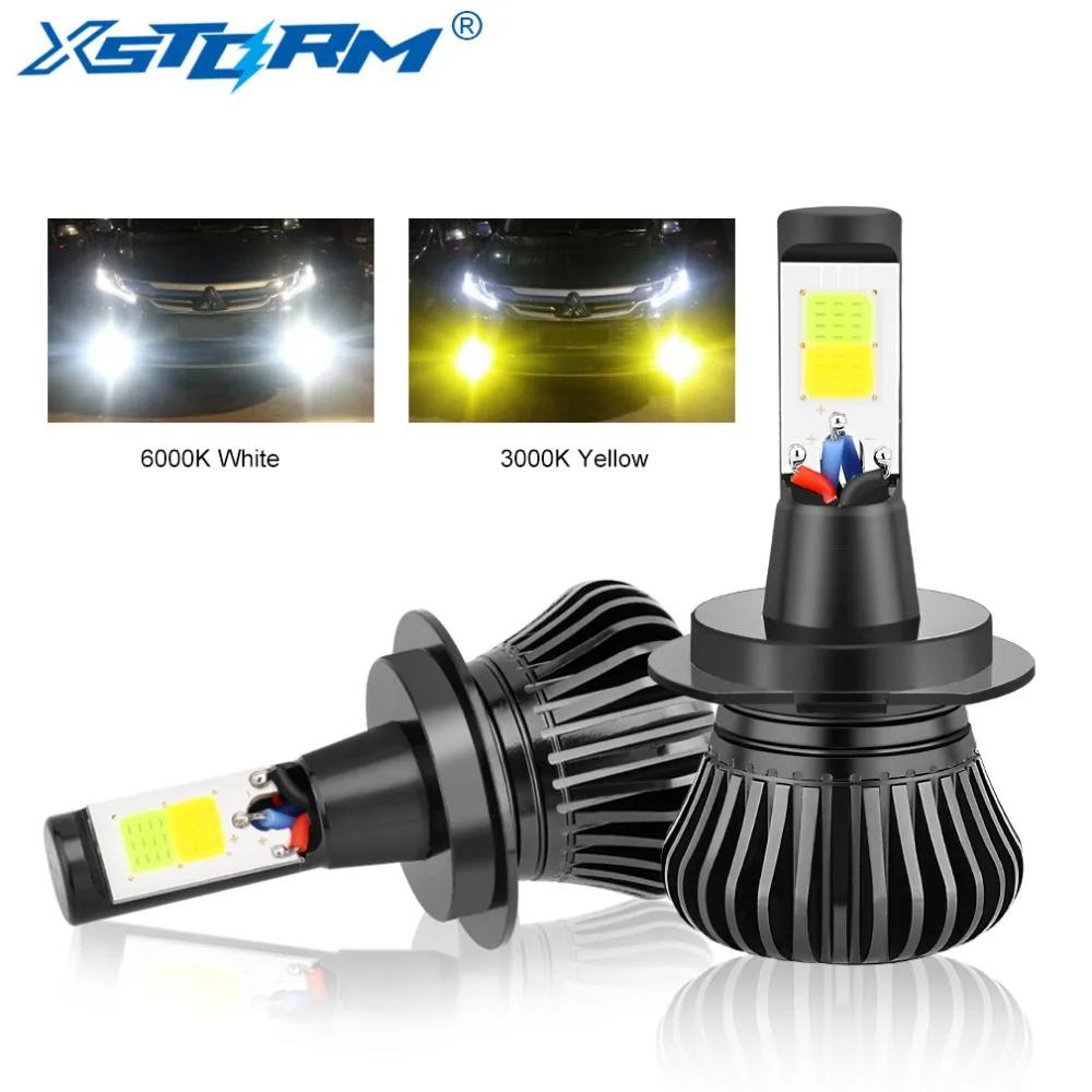 XSTORM H7 Led H1 H3 H8 H11 светодиодные лампы 9005 HB3 9006 HB4 H27 880 881 двойной Цвет 2800LM