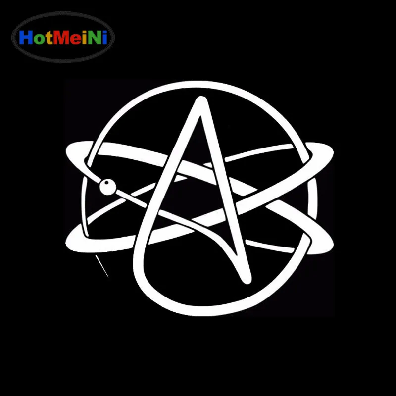 

HotMeiNi 13*13cm Atheist Symbol Atheism Car Window Decal Truck Car Sticker White 5 Black/Sliver The Whole Body Car Sticker
