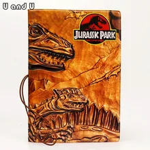 UandU мультфильм Обложка для паспорта для путешествий, pu кожаный держатель для кредитных карт с размером 14*9,6 см, держатель для паспорта-JurassicPark