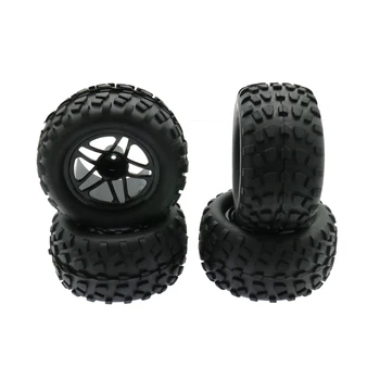 

RCAWD 4PCS/Set 7/10/14 Spoke 5 Pointed Star Wheel Rim Tyre/tire Set 1:10 Nylon Big Foot Monster Truck 94108 125mm Toys Model Car
