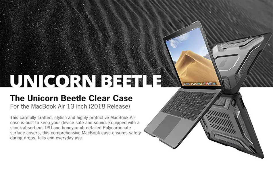 Для MacBook Air 13 дюймов Чехол, тонкий прорезиненный ТПУ бампер UB чехол для MacBook Air 13 дюймов A1932 с сенсорным ID& retina дисплеем