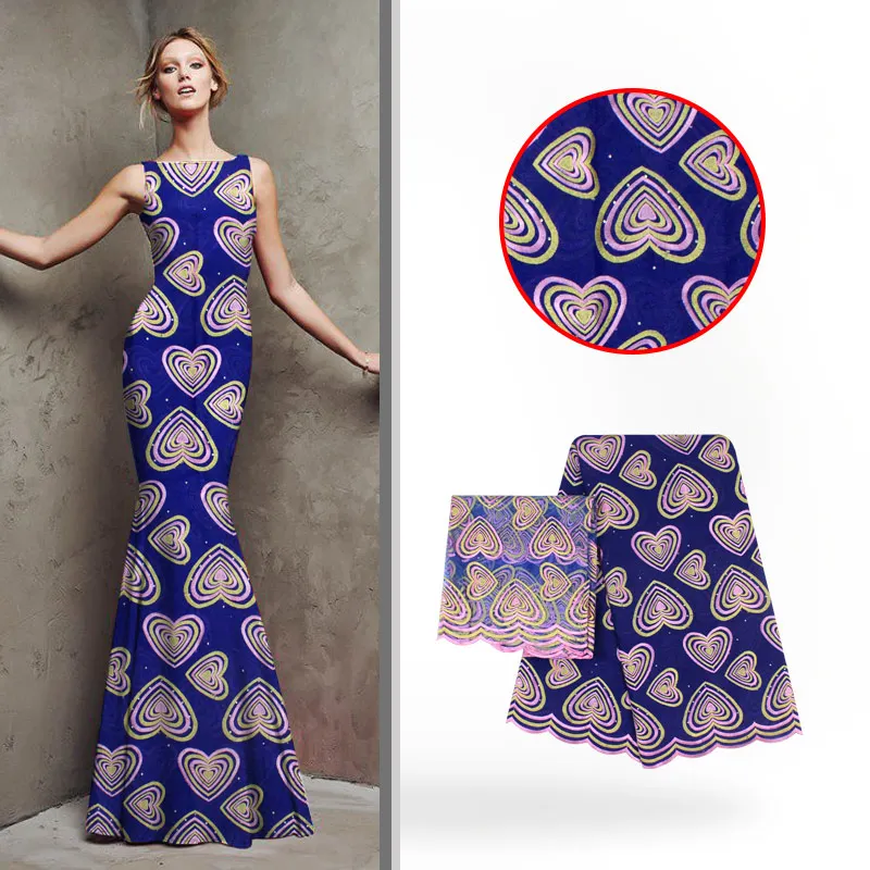 

YBG!Multi Color African George Lace Fabric With Sequin Lace Nigerian George Wrapper High Quality African Fabric For Dress!J81826