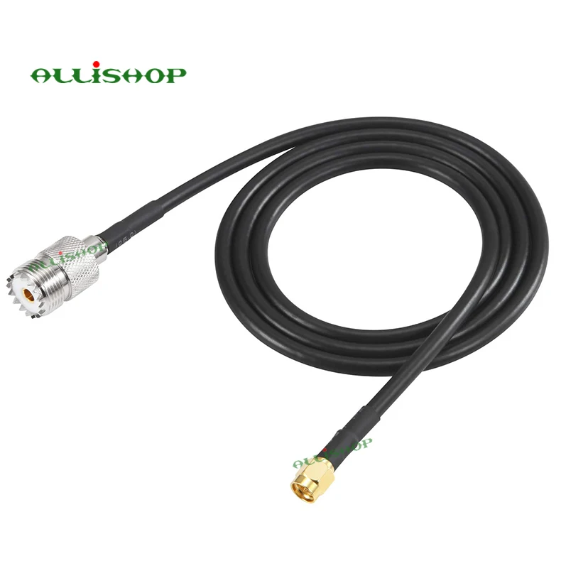 

RF Antenna Extension RG58 Cable UHF SO239 Female SO239 to SMA Male Plug Adapter Jumper Pigtail Cable 1/2/5/8/10/12/15M