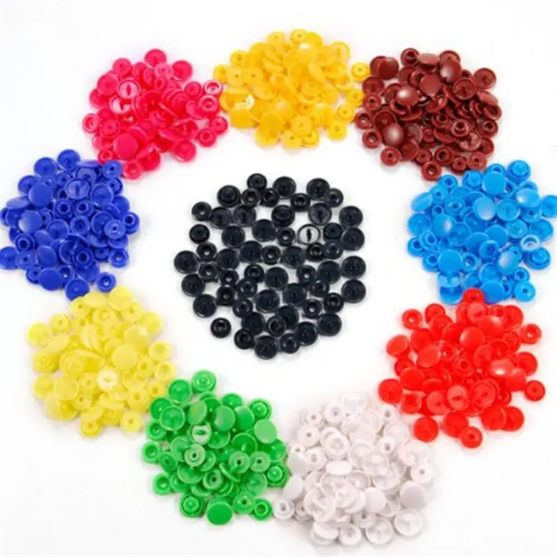 

150pcs KAM T5 Snaps Resin Plastic Poppers Buttons Snap Studs (Random Color)