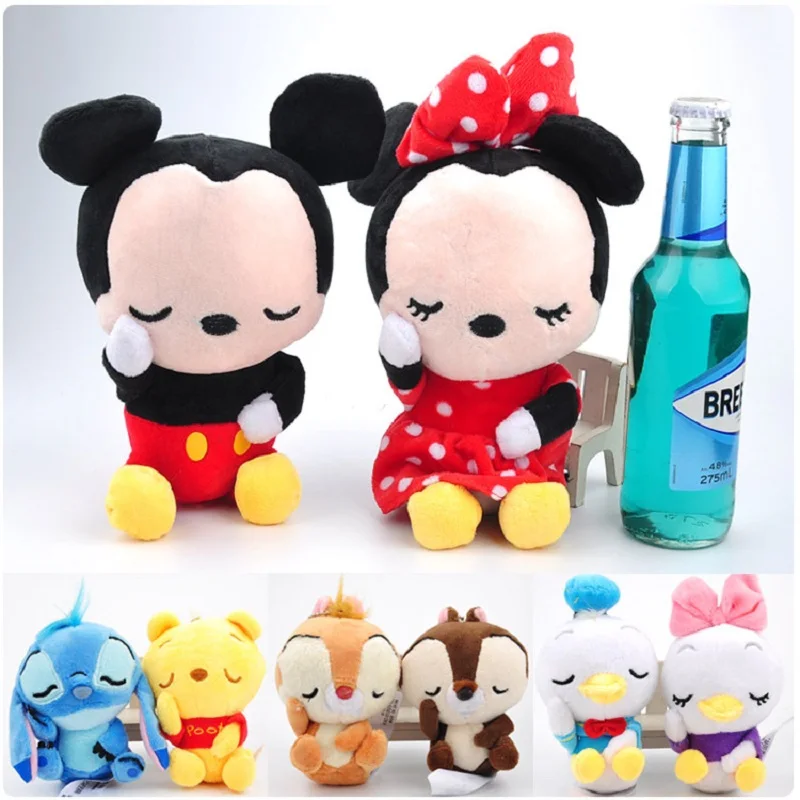 Icottbaby 12 см Прекрасный Микки и Минни плюшевые игрушки Мини Дональд Дак Doraemon