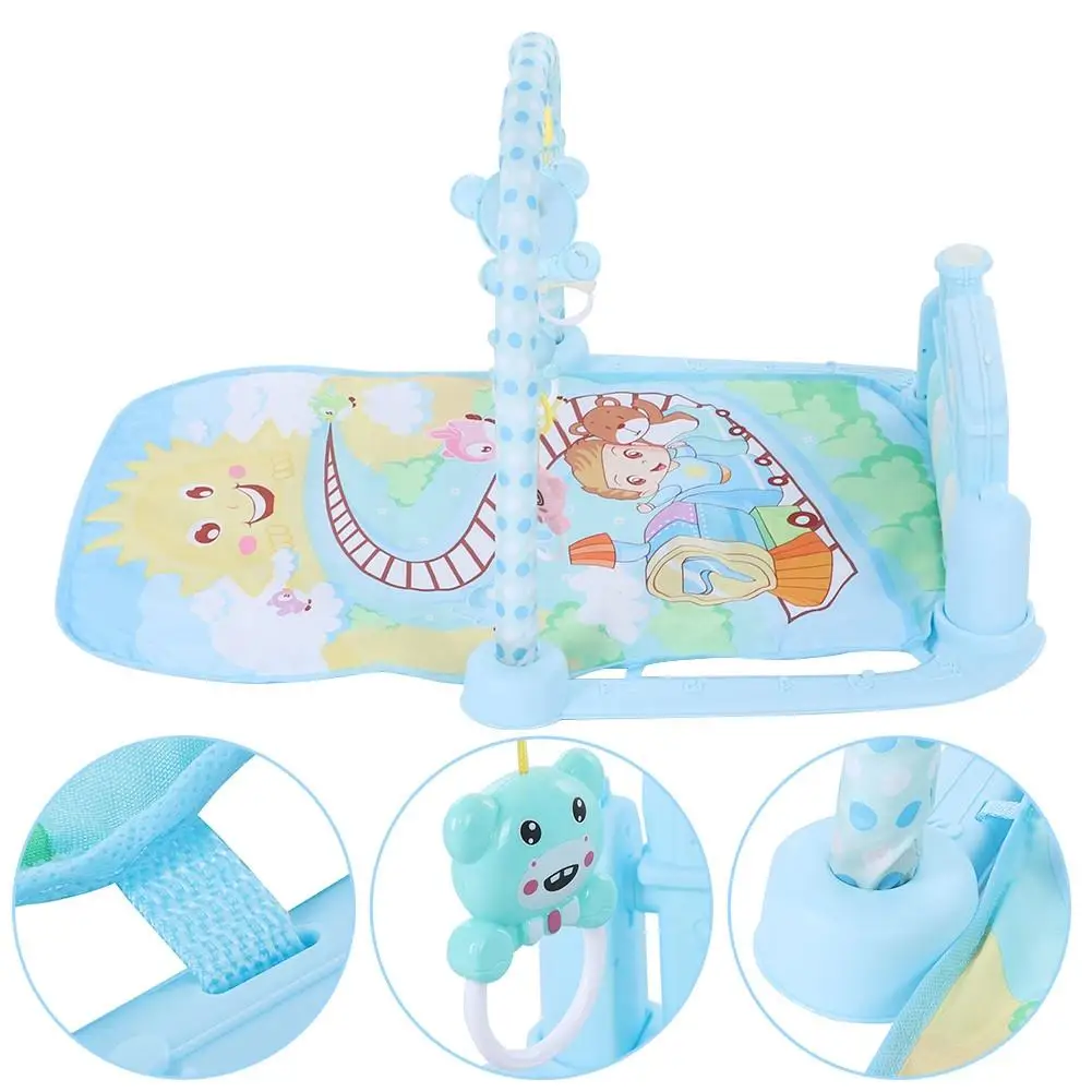 Rack de Brinquedos Esteira do Jogo com o Teclado de Piano da Música do Bebê de Fitness Presente para as Crianças Bebê Ginásio Puzzles Educativos de Fitness Infantil Tapete Mat 9 Cheap Academia de bebê