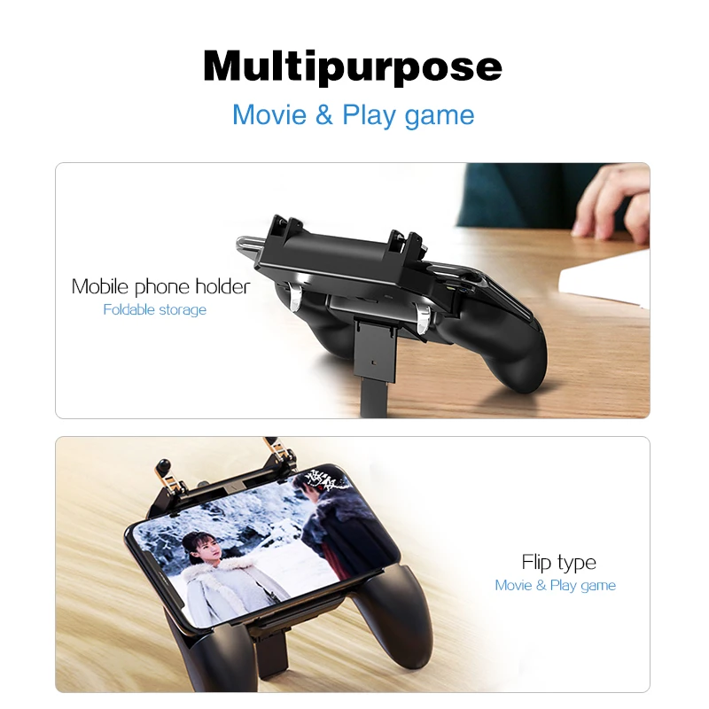 DATA FROG For PUBG Mobile Gamepad For PUBG Controller Trigger Aim L1R1 Shooter Joystick For IPhone Android Phone For Free Fire