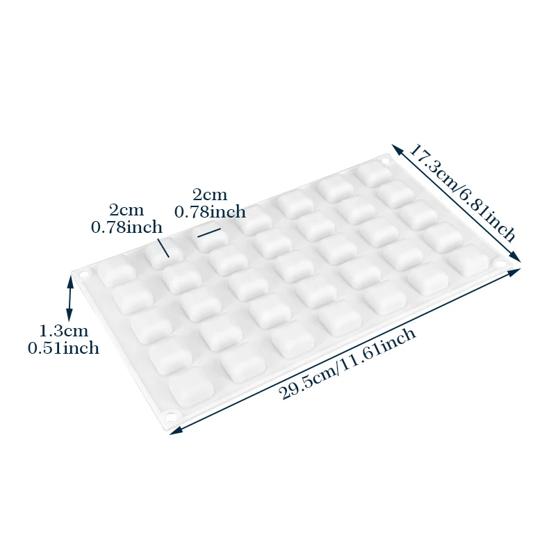 FILBAKE-1PCS-Mini-Dessert-Gem-Shape-35-Cavity-White-Cake-Mold-Baking-Decorating-Tools-Mousse-Molds (2)