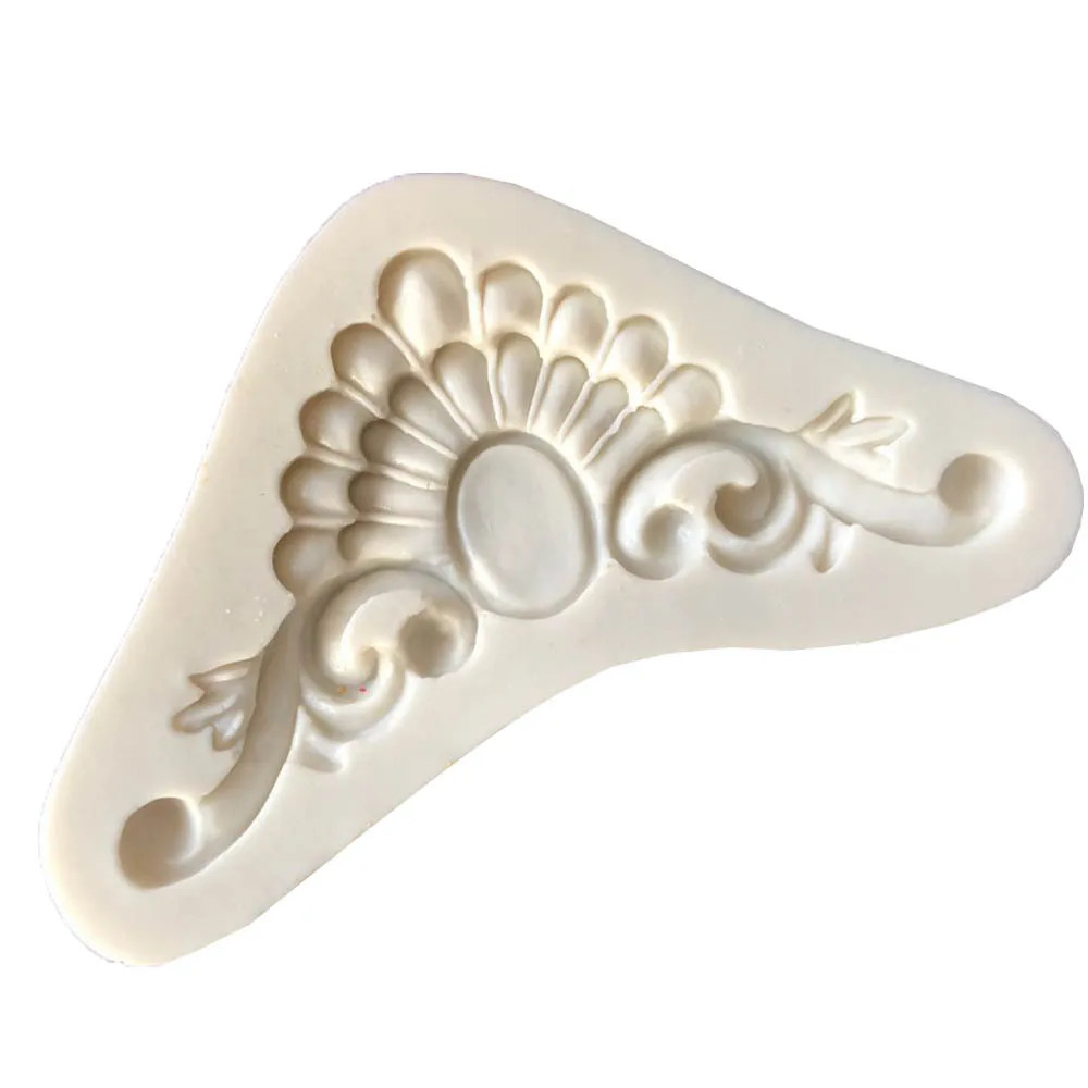 Retro embossed silicone mold DIY fondant cake mold dry Pace ceramic clay decoration ornaments baking utensils silicone mold cake decorating tools