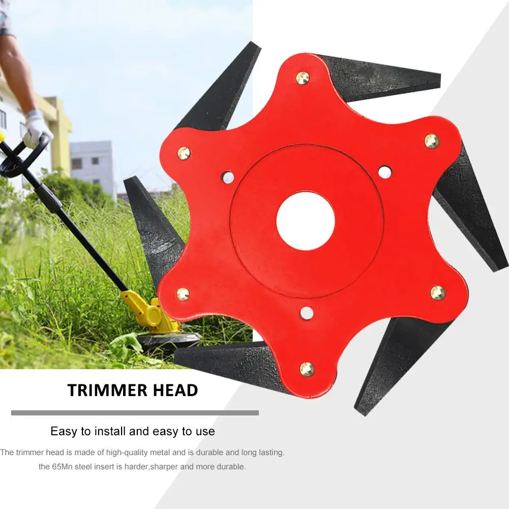 6T Blade Garden Lawn Mower Cutter Blade Manganese Steel Grass Razor 65Mn Grass Trimmer Head For Garden Machine Power Tools