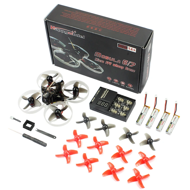 Мини Mobula7 75 мм Crazybee F4 Pro OSD 2S bwoop FPV гоночный Дрон Квадрокоптер с обновлением BB2 ESC 700TVL BNF с FS-i6 передатчиком