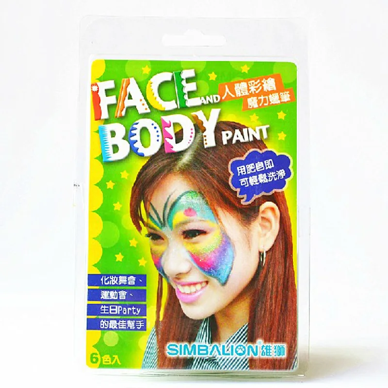2016 body Body painting magic color painting pen 6 color body painting