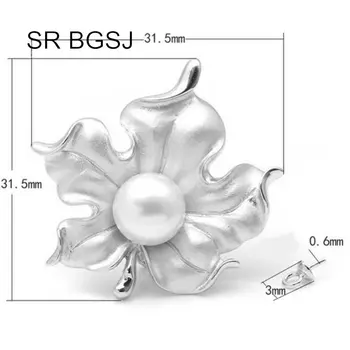 

Free Shipping Jewelry Making Flower S925 Silver Freshwater Pearl Long Drop Neclace Contact Clasp 31.5mm