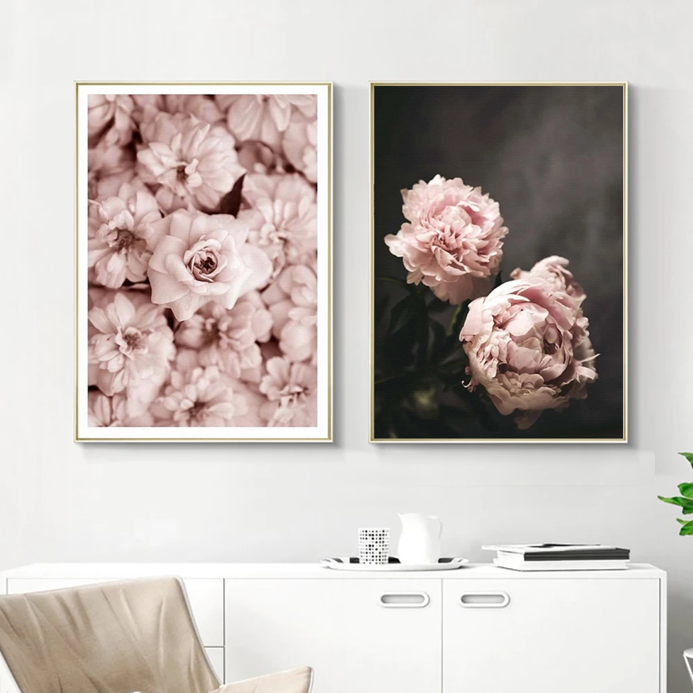 Landscape Picture Canvas For Living Room Pictures With Flowers Canvas Prints Peony Poster Nordic Wall Art Modern Unframed