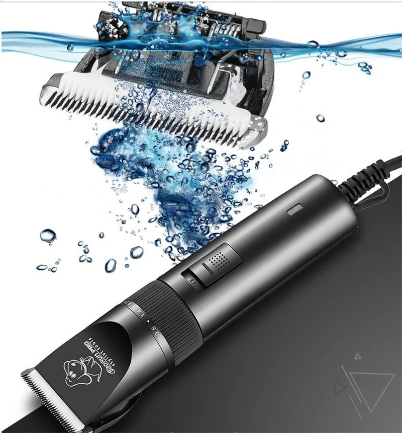  Professional Dog hair trimmer Electric Pet Cat Hair Clipper Grooming Shaver Set Pets Haircut Machine  + Spare Head 110-240V AC (4)