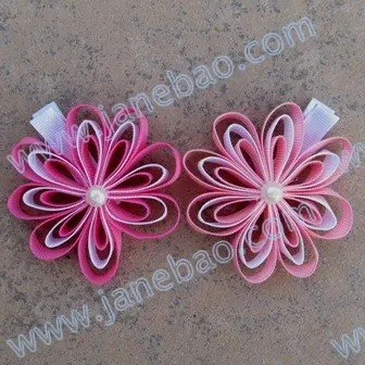 Разноцветные розовые 220 шт цветок канзаши заколки для волос катушка для значка заколки для волос держатель