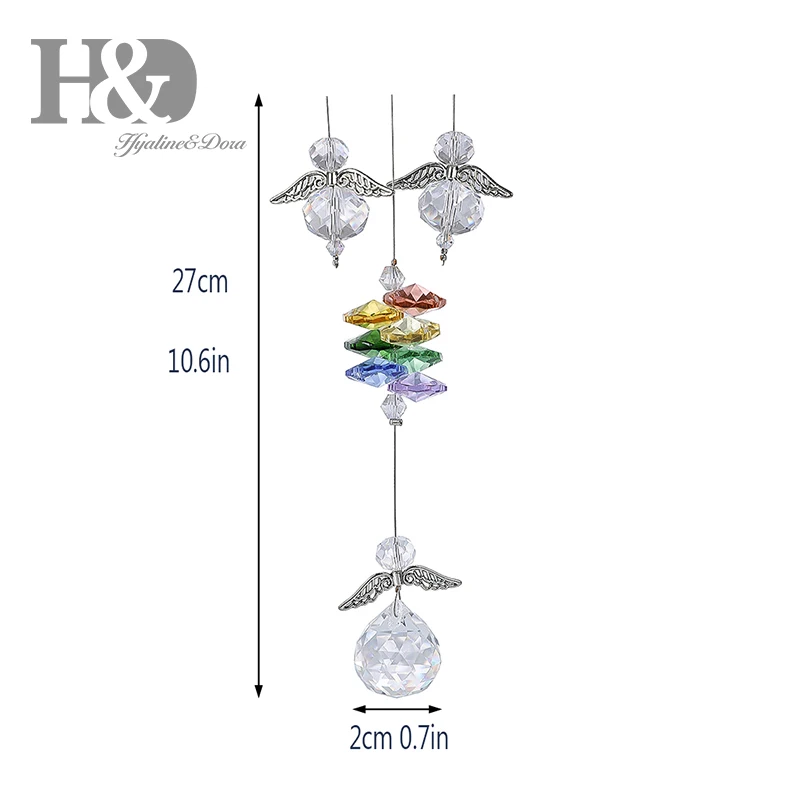 H& D Кристалл ангел-хранитель Suncatcher Висячие радуги чайник с 20 мм мяч призмы для окна