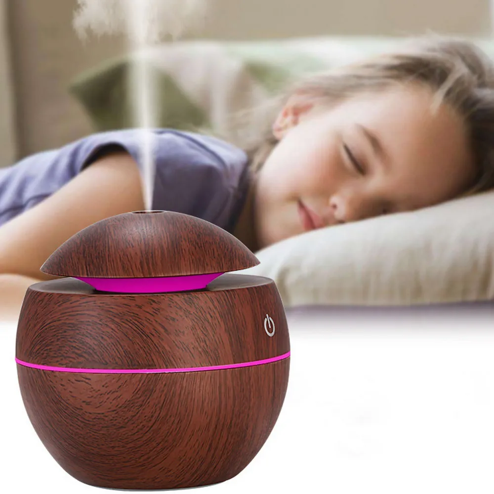 

USB Aroma Essential Oil Diffuser Ultrasonic Cool Mist Humidifier Air Purifier 7 Color Change LED Night light Lavender Essential
