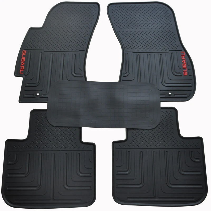5seats waterproof green senior environmental latex car floor mats for