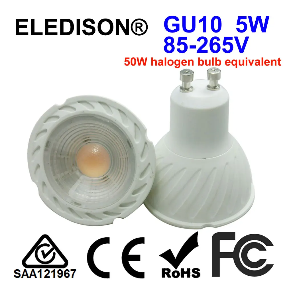 

LED GU10 Spot Light Bulb 5W PAR16 =50W Halogen 3000K 4000K 6000K 85-265V AC Hotel Restaurant Household Track Ceiling Lighting