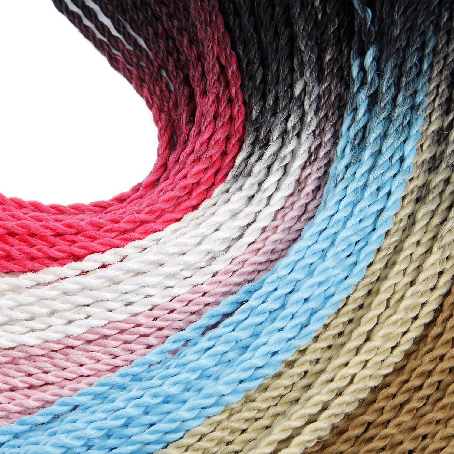 YxCherishair ombre braiding hair rainbow hair Senegalese Twist 24' synthetic hair extensions crochet twist hair braids