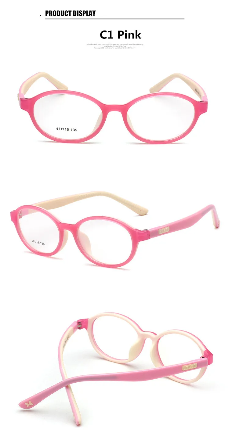 Gafas Lentes Opticos Mujer, круглые, милые, мягкие, Tr90, детские очки для девочек, с силиконовым резиновым рукавом, 805, 6 цветов