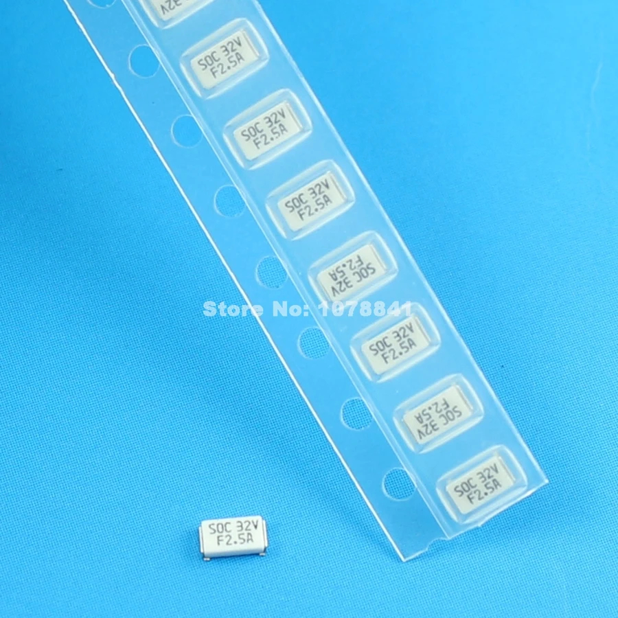 100 Pcs Per Lot SOC SMD SMT Fast Acting 1206 2 5A F2 5 Amp 32V Fuse in
