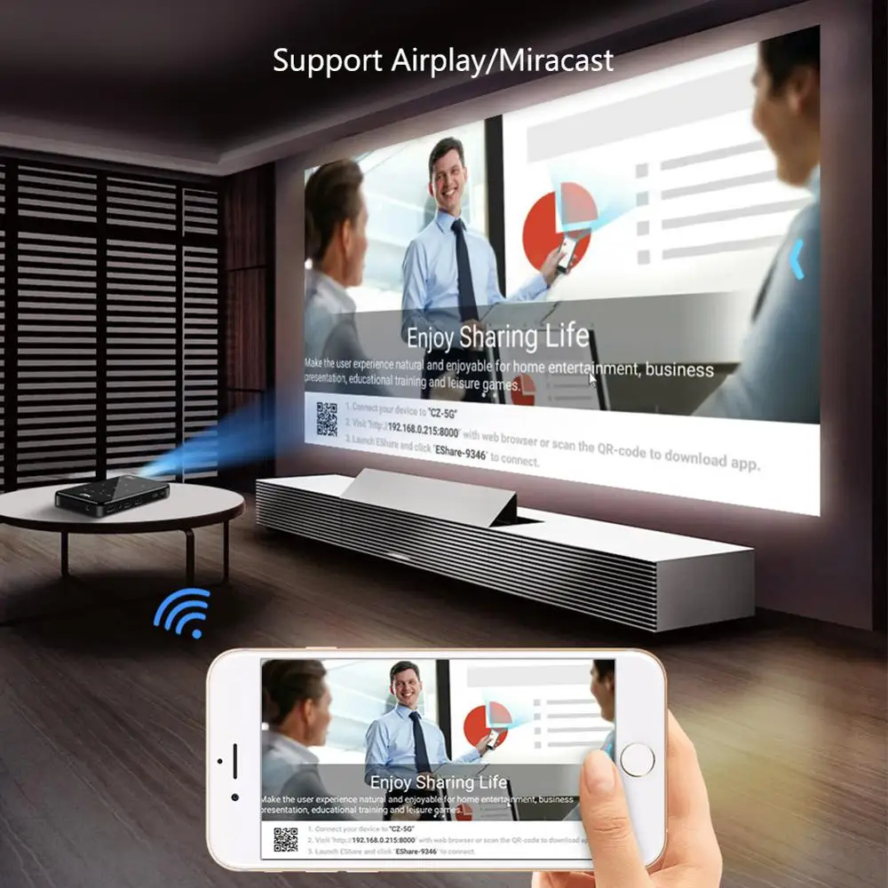Vivicine 4K мини-проектор, Android Bluetooth, аккумулятор 4000 мАч, поддержка Miracast Airplay портативный мобильный проектор видеопроектор Vivicine 4K мини-проектор, Android Bluetooth, аккумулятор 4000 мАч, поддержка Miracast Airplay портативный мобильный проектор видеопроектор