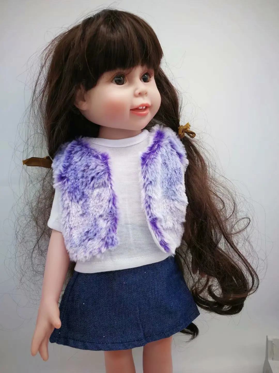 18 дюймов Кукла одежда мягкая искусственная lether джинсовая юбка для американских и 43 см новорожденных девочек модные куклы аксессуары