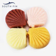 3Pcs=3 Color Conch Facial Cleansing Brushes Konjac Gum Cleaning Scrubber Facial Exfoliating Brush SPA Skin Scrub Face Care Tool