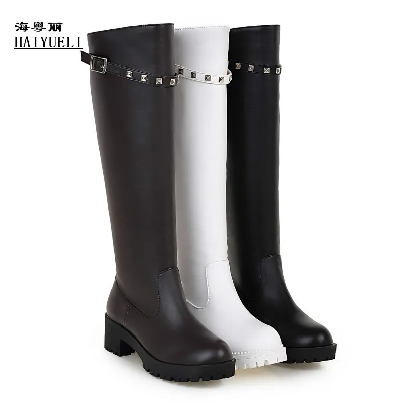 

Autumn winter boots Fashion sexy Thick heel women high-heeled shoes Knee-high boots