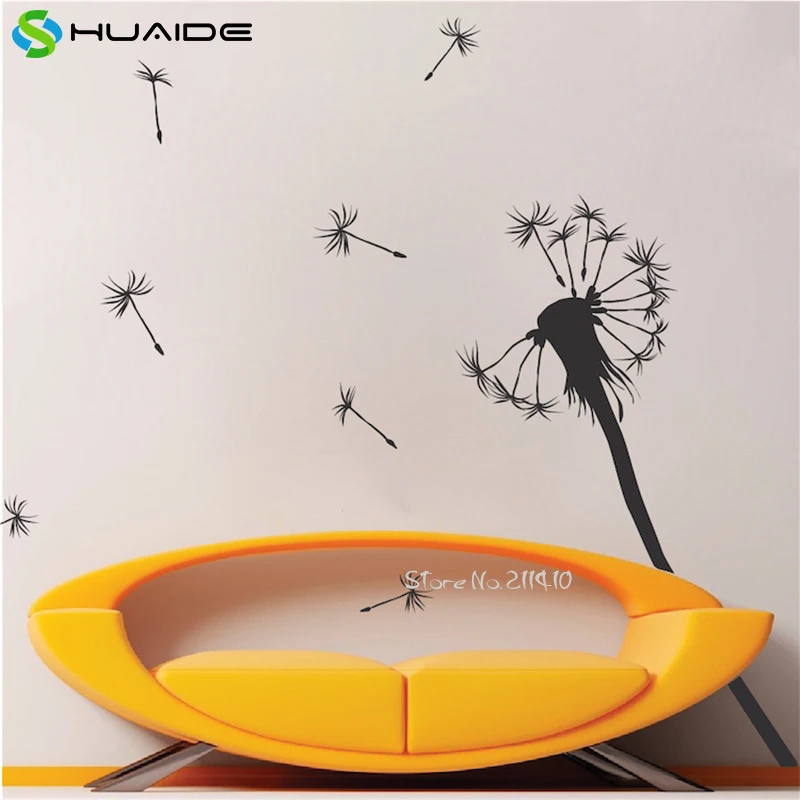 Large Size Dandelion Wall Decal Removable Vinyl Wall Stickers Home