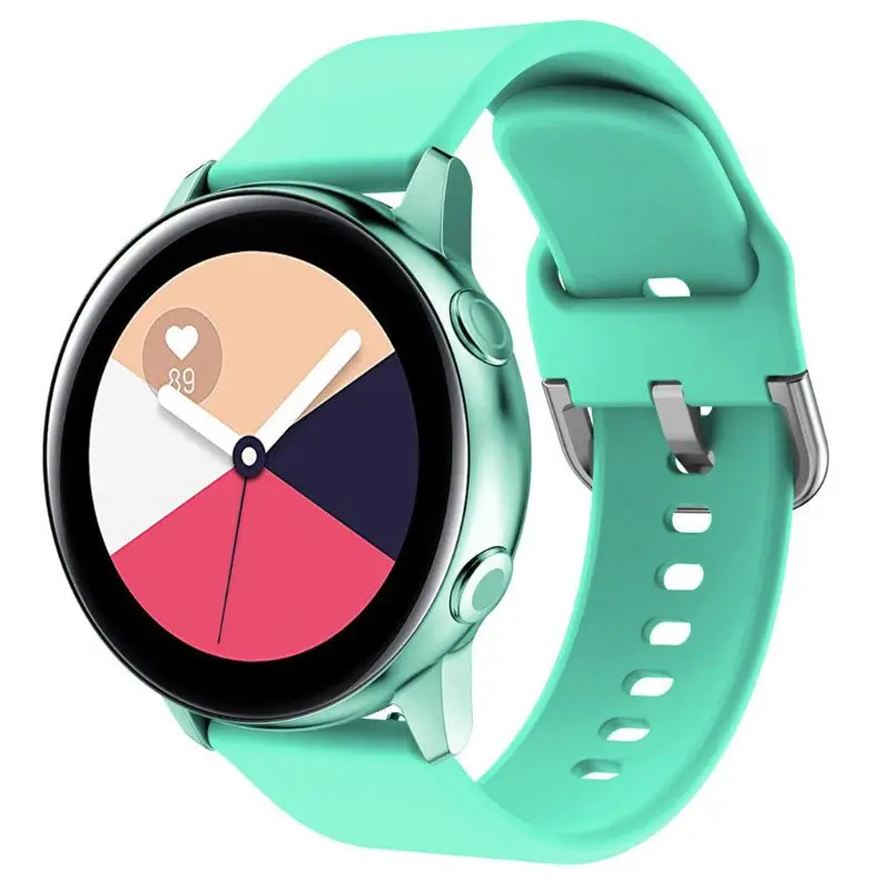Мягкий силиконовый сменный ремешок для наручных часов, спортивный ремешок для часов, браслет для samsung Galaxy Watch, активные аксессуары