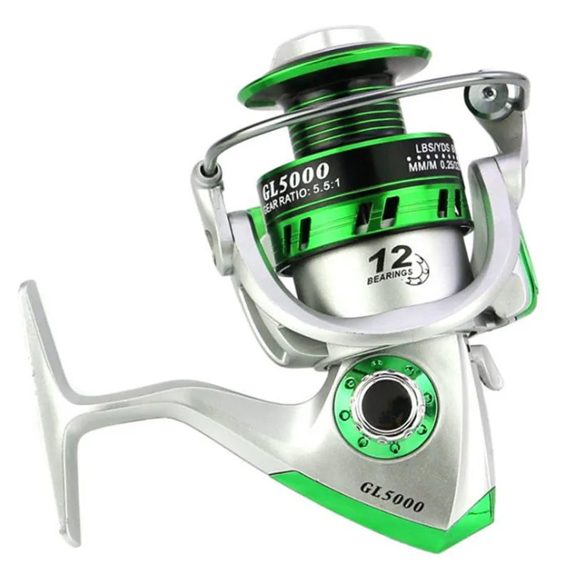 Fishing Reel 12BB Pesca Carretilha Baitcasting Reels Sea Spinning Reel Fish Wheel Direct Line Sandpiper 5.5:1 1000-7000 