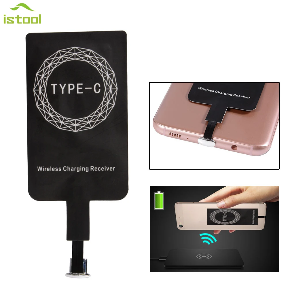 Wireless Charging Receiver with Type C for iPhone Connector Wireless