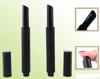 

100pcs/lot black slim lipstick tube,round black lipbalm tube, slim round lipstick case container