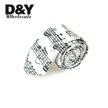 Черный звуковой спектр белого музыкальная Партитура в виде скрипичного ключа, белый галстук-бабочка Полиэстер Тканый класический Для Мужчин's спортивные солнцезащитныt очки для мужчин дизайн Галстуки