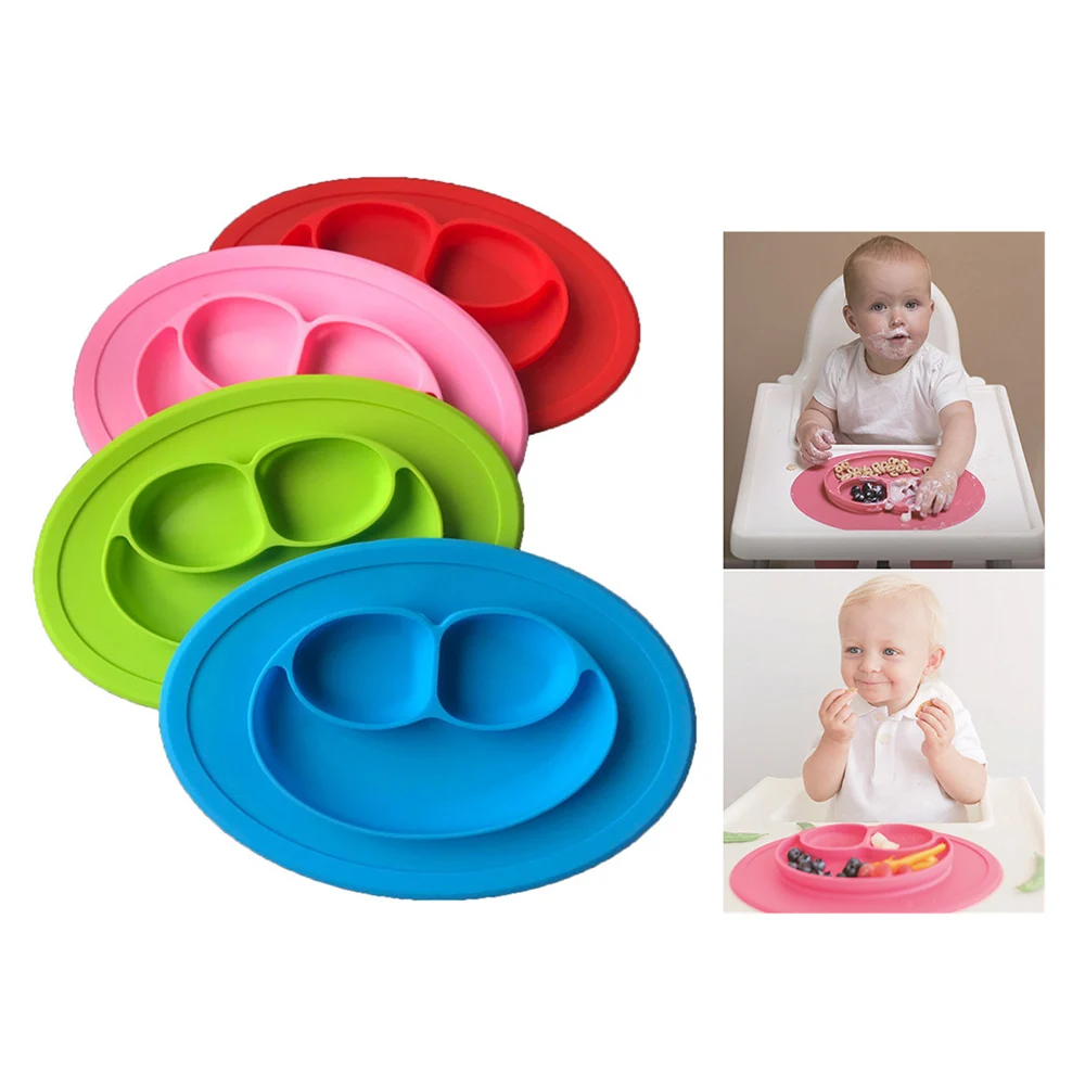 Manufacturer's latest Silicone Sucker Bowl Baby Smile Face Plate Tableware Set Smile Face Baby Tableware Set kids plate