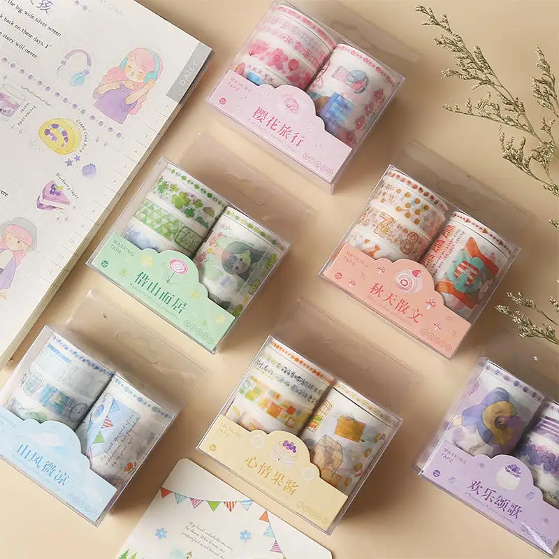 

6rolls/box Cute Girl Daily/Weekly/Stationery decoration washi Tape DIY Diary scrapbooking masking tape