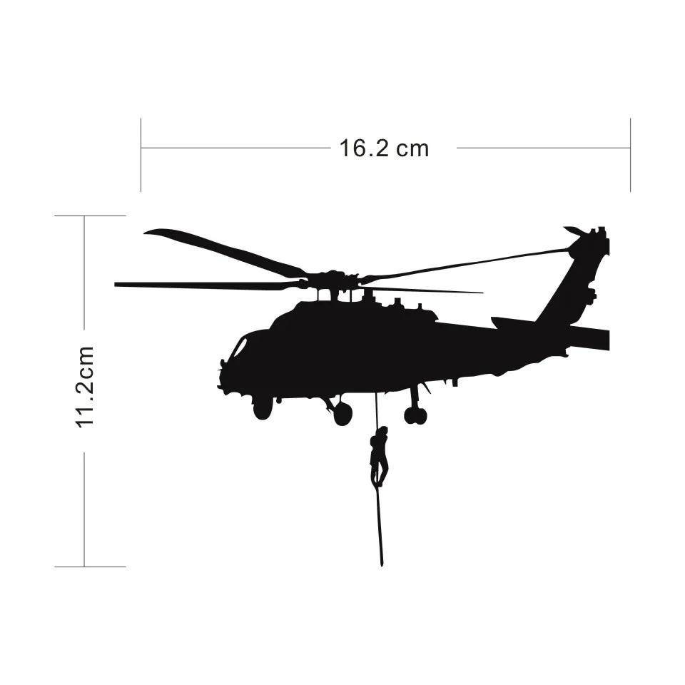 Cunymagos Helicopter Air Force Military Vinyl Car Sticker Decor Car Styling Fashion Auto Motorcycle Sticker Funny 16.2cm11 (2)