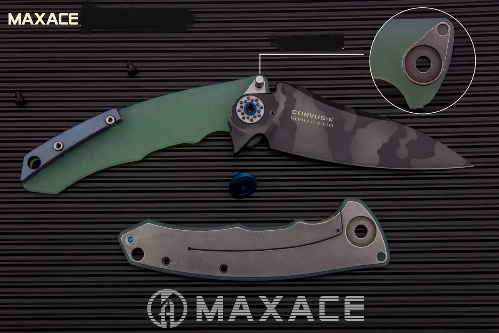 Jade Camo Maxace Corvus K110 стальной подшипник, компактный походный нож